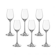 Set 6 pahare pentru lichior BOHEMIA CRISTAL VIOLA 60ml