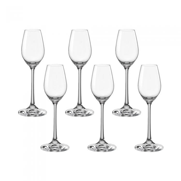 Set 6 pahare pentru lichior BOHEMIA CRISTAL VIOLA 60ml