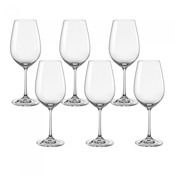 Set 6 pahare pentru vin rosu BOHEMIA CRISTAL VIOLA 450ml