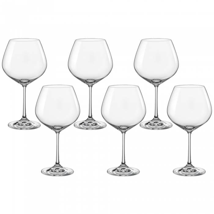 Set 6 pahare pentru vin rosu BOHEMIA CRISTAL VIOLA 570ml