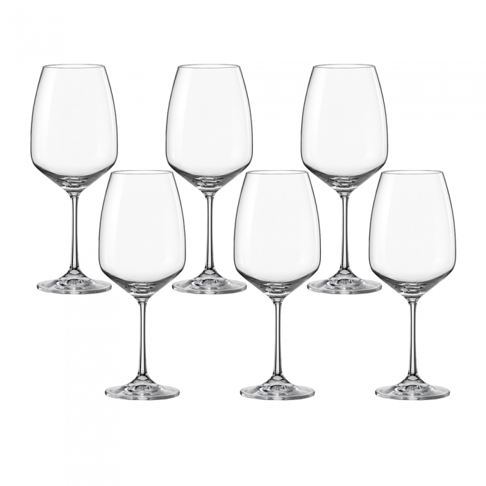 Set 6 pahare pentru vin BOHEMIA CRISTAL GISELLE 560ml