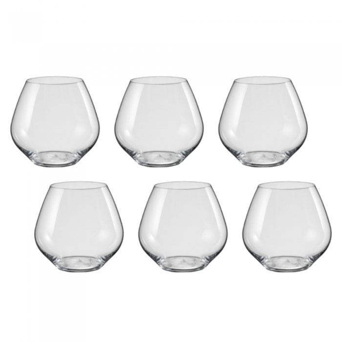 Set 6 pahare BOHEMIA CRISTAL AMOROSO fara picior 340ml