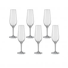 Set 6 pahare sampanie BOHEMIA CRISTAL AMOROSO 200ml