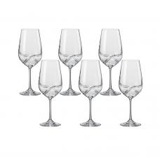 Set 6 pahare vin rosu BOHEMIA CRISTAL TURBULENCE 550ml