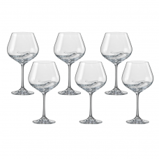 Set 6 pahare vin rosu BOHEMIA CRISTAL TURBULENCE 570ml