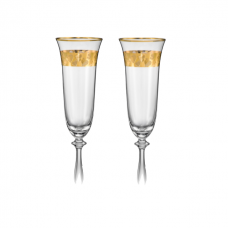Set 2 pahare pentru nasi BOHEMIA CRISTAL LOVE 190ml aurit