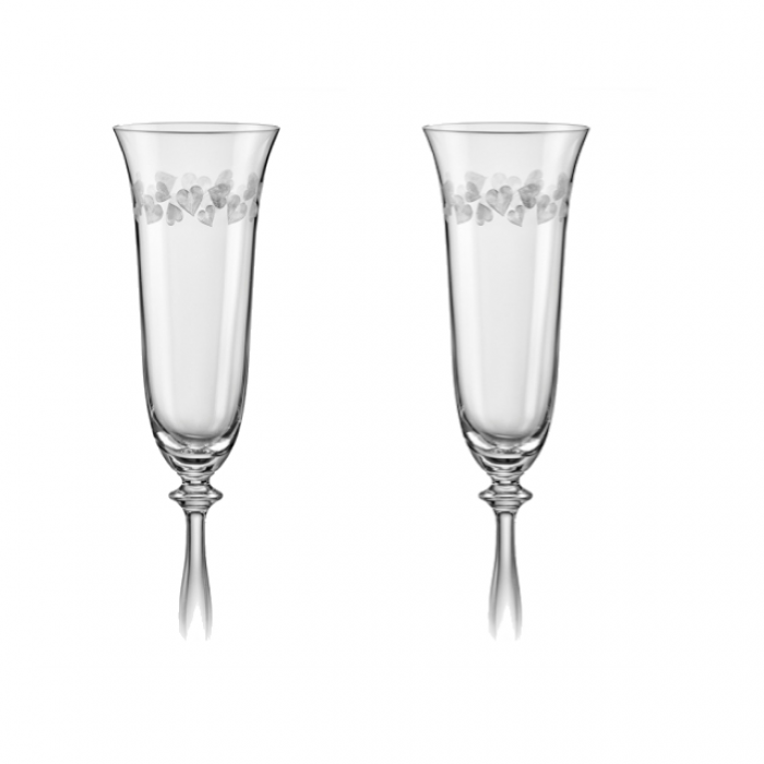 Set 2 pahare miri BOHEMIA CRISTAL LOVE 190ml