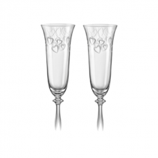 Set 2 pahare mire si mireasa BOHEMIA CRISTAL LOVE 190ml