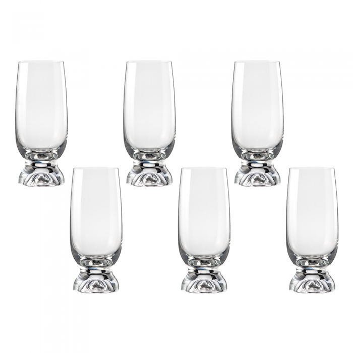 Set 6 pahare bauturi racoritoare/sampanie BOHEMIA CRISTAL GINA 210ml