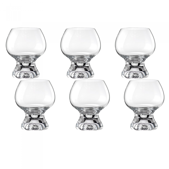 Set 6 pahare pentru coniac BOHEMIA CRISTAL GINA 250ml