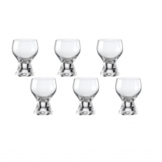 Set 6 pahare lichior BOHEMIA CRISTAL GINA 60ml