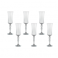 Set 6 pahare vin spumant/sampanie BOHEMIA CRISTAL GRACE 190ml