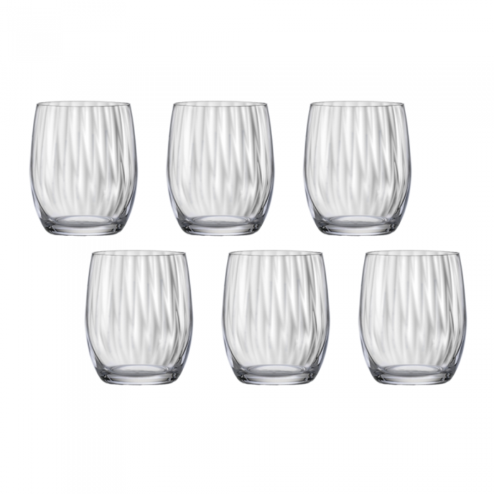 Set 6 pahare whisky BOHEMIA CRISTAL WATERFALL 300ml