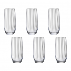 Set 6 pahare bauturi racoritoare BOHEMIA CRISTAL WATERFALL 350ml