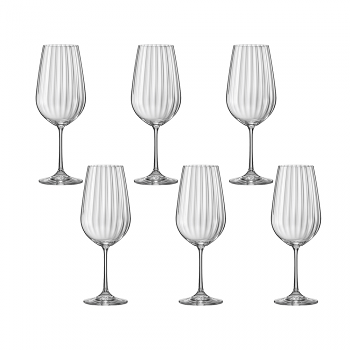 Set 6 pahare pentru apa/vin BOHEMIA CRISTAL WATERFALL 550ml