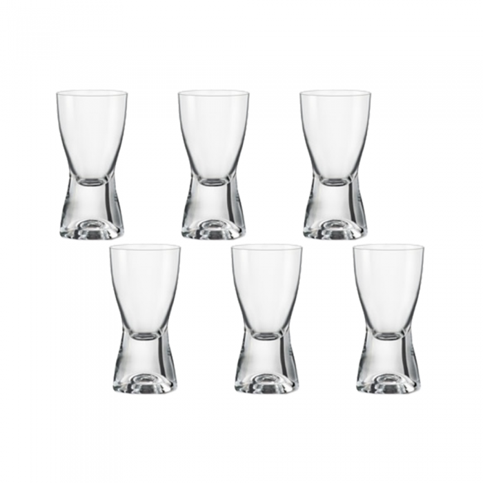 Set 6 pahare shot BOHEMIA CRISTAL SAMBA 70ml