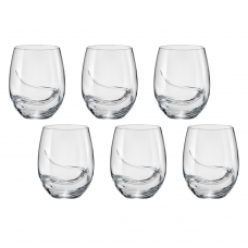 Set 6 pahare bauturi racoritoare BOHEMIA CRISTAL TURBULENCE 500ml