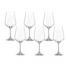 Set 6 pahare vin rosu BOHEMIA CRISTAL SIESTA 500ml