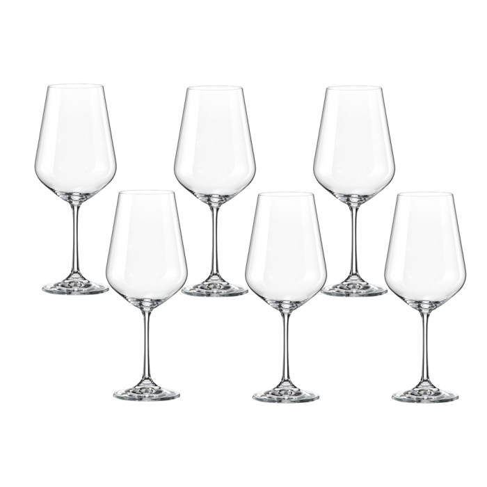 Set 6 pahare vin rosu BOHEMIA CRISTAL SIESTA 500ml