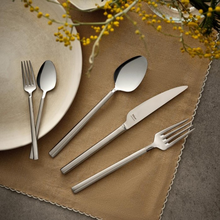 Set 6 cutite desert, profesionale, HISAR MILANO, inox 18/10, L19,4cm