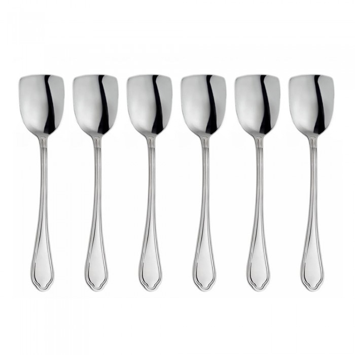Set 6 lingurite pentru inghetata, HISAR FLORENCE, inox 18/10, L16cm