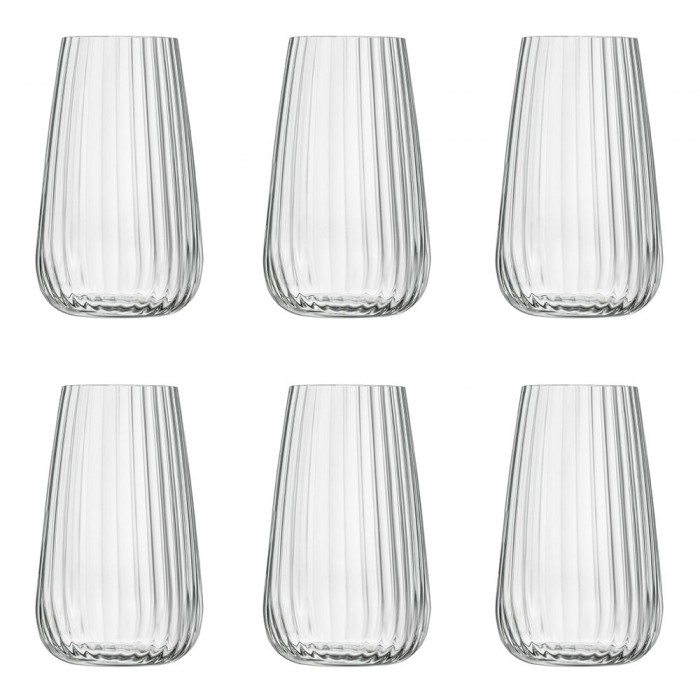 Set 6 pahare cocktail sau bauturi racoritoare LUIGI BORMIOLI SPEAKEASIES SWING HI-BALL 570ml D8,6xh14cm