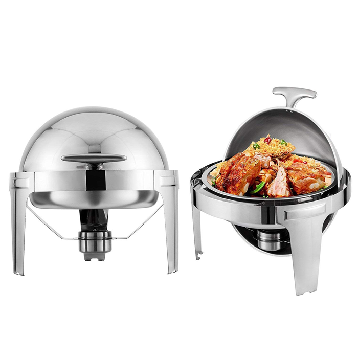 RAKI Chafing dish rotund cu capac rolltop, inox