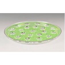 Tava servire shot-uri pentru 21 pahare RAKI, D34cm, policarbonat, verde neon