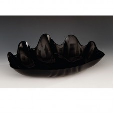 Platou prezentare in forma de stridie RAKI, din policarbonat, 38x27xh5cm