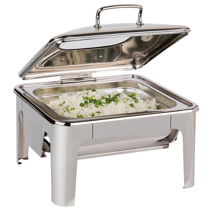 RAKI Chafing dish inox 56,5x43x29cm cu capac transparent