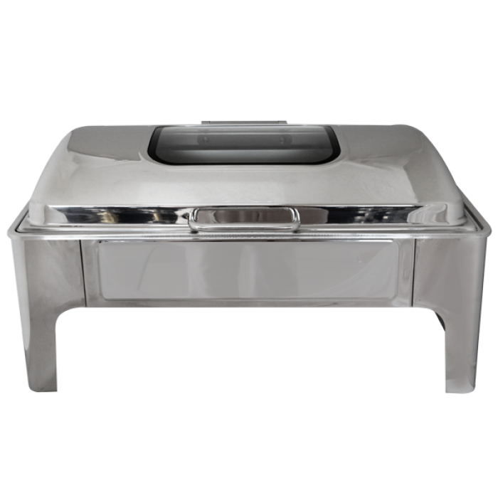 RAKI Chafing dish inox 56,5x43x29cm cu capac transparent