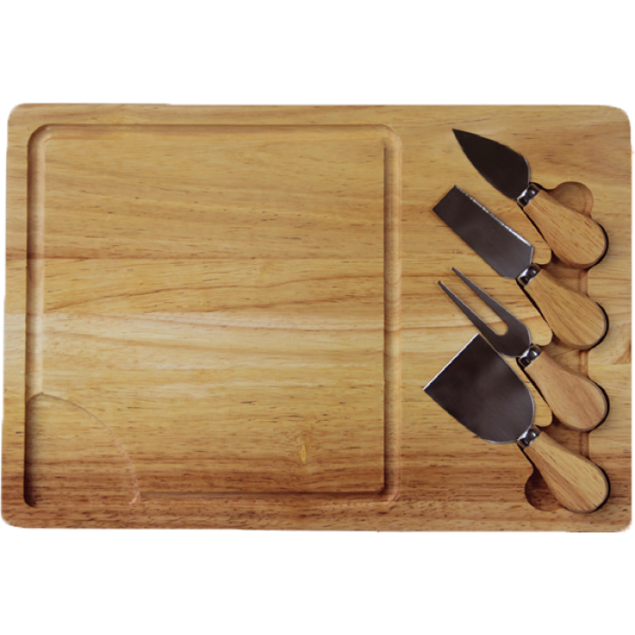 Set platou cu cutite pentru servit branzeturi RAKI 38x26xh1,9cm