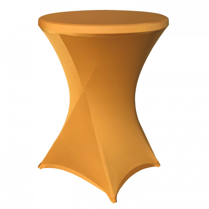 Husa stretch CULINARO pentru mese cocktail 80xh110cm, gold