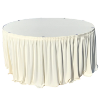 Fusta de masa catering, evenimente, rotunda CULINARO 180xH74cm, ivory, L 565cm 