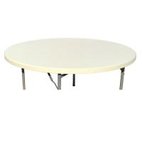 Capac elastic ivory CULINARO pentru masa rotunda catering 152xh74cm