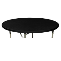 Capac elastic negru CULINARO pentru masa rotunda catering 152xh74cm