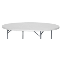Capac elastic alb CULINARO pentru masa rotunda catering 180xh74cm