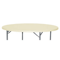 Capac elastic ivory CULINARO pentru masa rotunda catering 180xh74cm