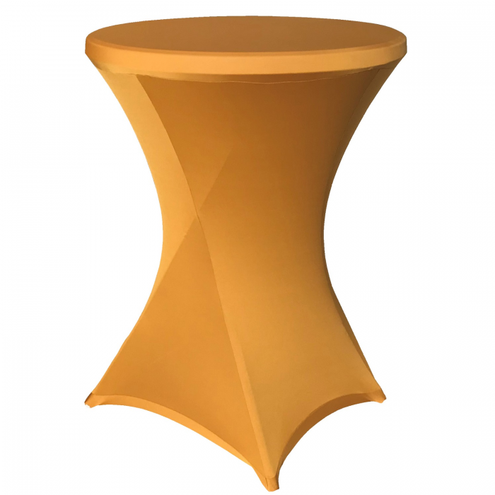 Set masa pliabila rotunda, cocktail CULINARO D80xH110cm cu husa stretch aurie