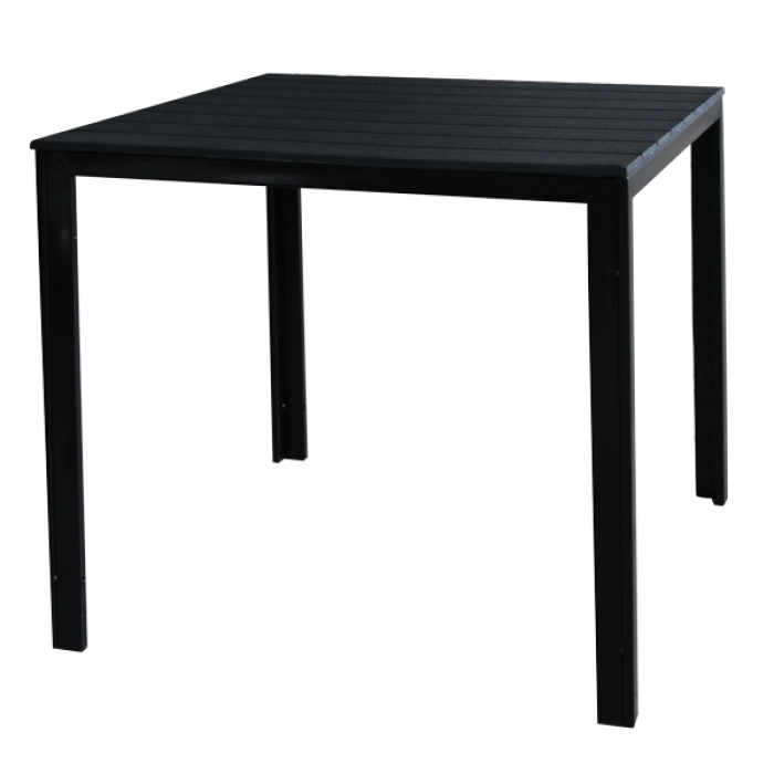 Masa patrata balcon, terasa CULINARO 78x78xH74cm culoare neagra