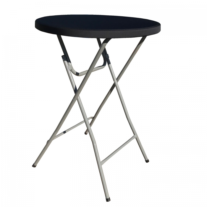 Masa pliabila inalta cocktail CULINARO D80xH110cm cu capac protectie negru