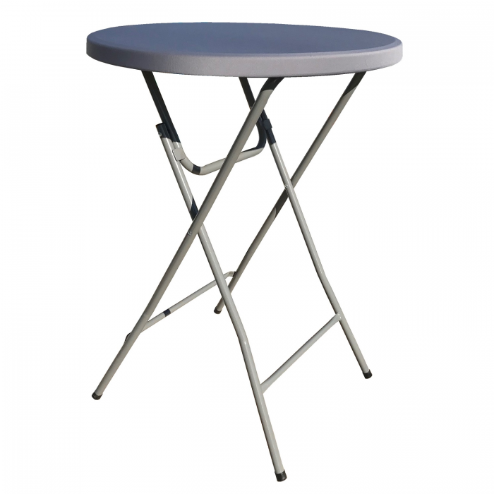 Masa pliabila inalta cocktail CULINARO D80xH110cm cu capac protectie gri