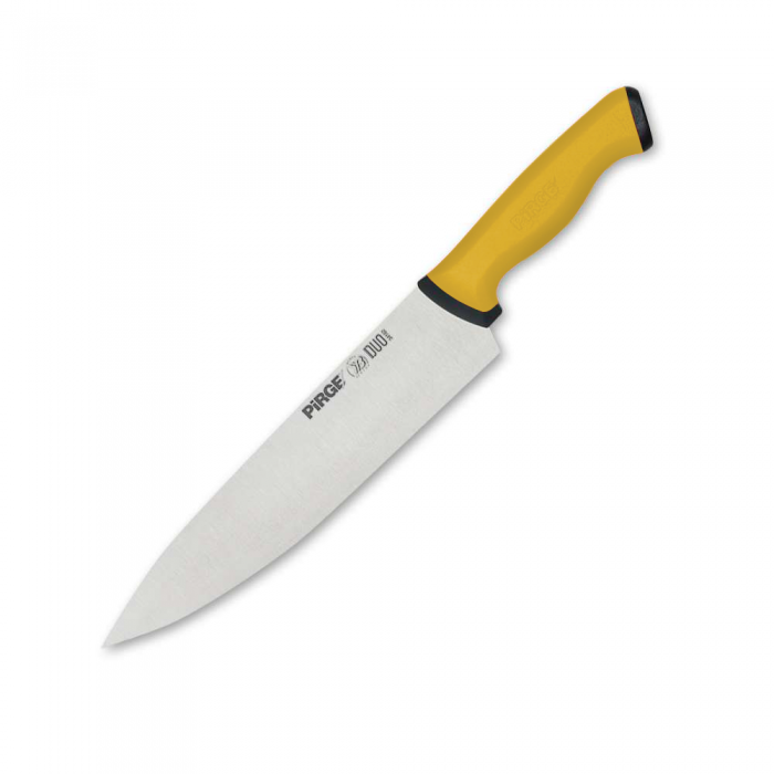 Cutitul bucatarului profesional, otel inoxidabil PIRGE DUO 23cm, maner galben