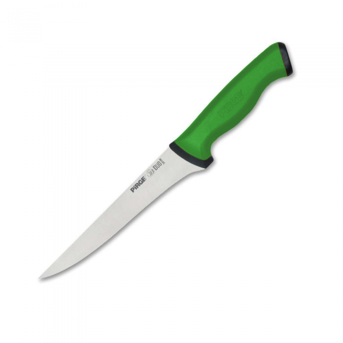 Cutit profesional pentru dezosat, otel inoxidabil PIRGE DUO 16,5cm, maner verde