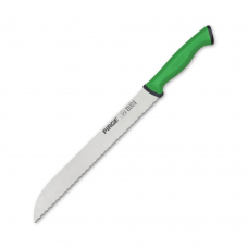 Cutit profesional pentru paine, otel inoxidabil PIRGE DUO 23cm, maner verde