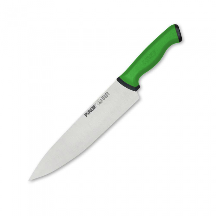 Cutitul bucatarului profesional, otel inoxidabil PIRGE DUO 23cm, maner verde