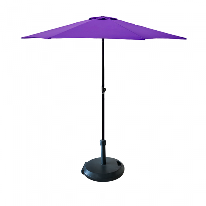 RAKI Umbrela soare 300cm culoare mov cu suport rotund 35kg
