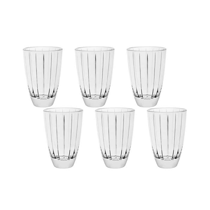 Set 6 pahare inalte din sticla temperata VIDIVI ACCADEMIA 490ml