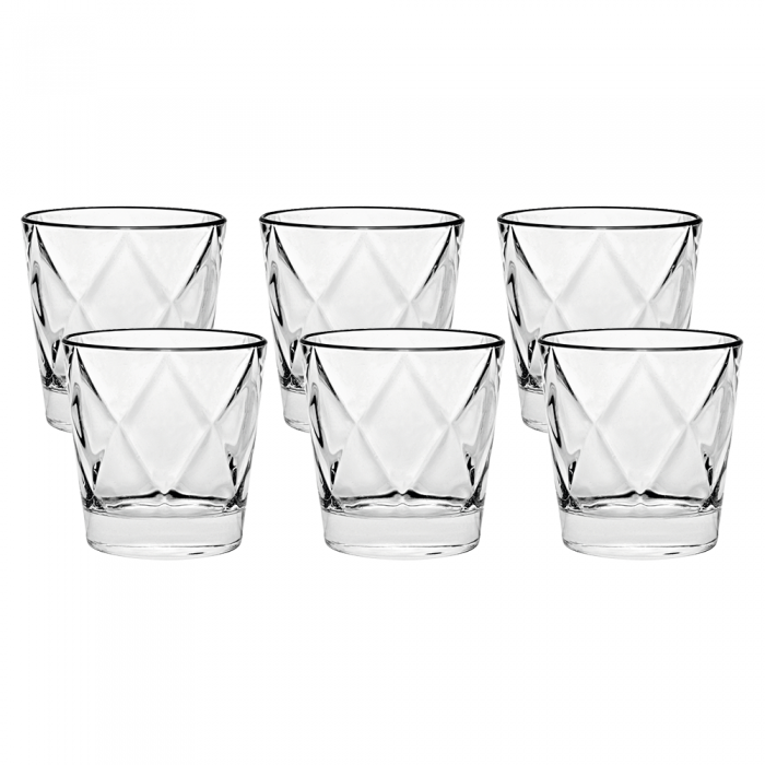 Set 6 pahare whisky din sticla temperata VIDIVI CONCERTO 230ml