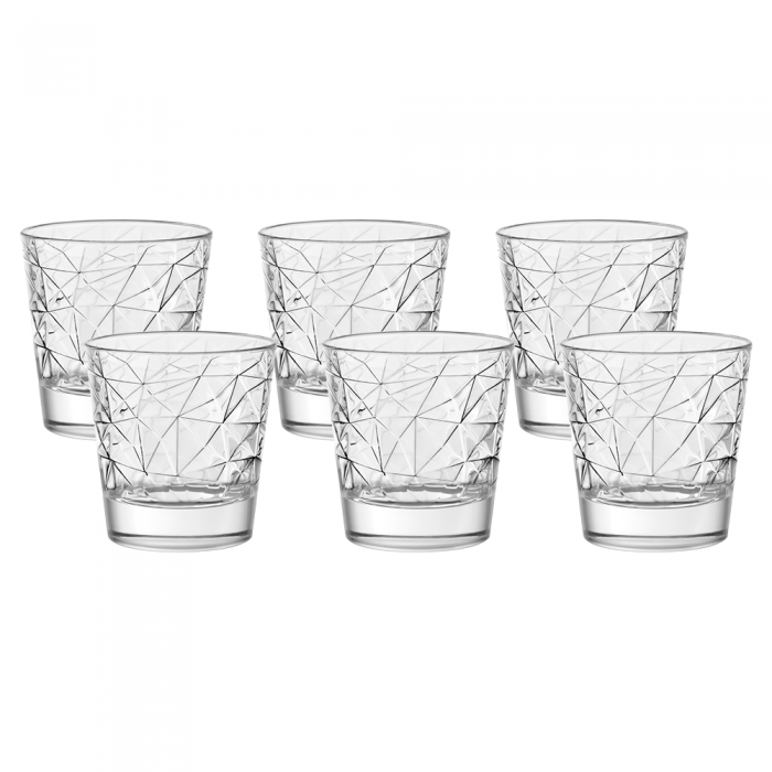 Set 6 pahare din sticla temperata VIDIVI DOLOMITE 370ml
